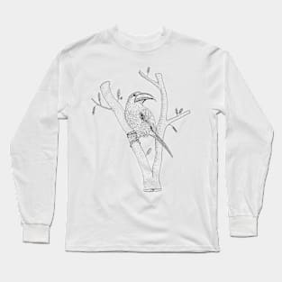 Taucunet Bird Illustration Long Sleeve T-Shirt